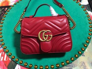 【‎547260 DTDIT 6433】 GUCCI グッチ バッグ コピー〔GGマーモント〕ミニ トップハンドルバッグ レディース ショルダーバッグ 4色可選択 レッド
