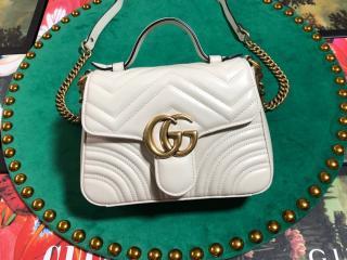 【‎547260 DTDIT 9022】 GUCCI グッチ バッグ スーパーコピー〔GGマーモント〕ミニ トップハンドルバッグ レディース ショルダーバッグ 4色可選択 ホワイト