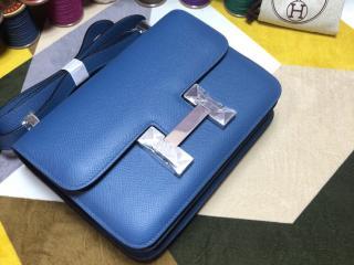 【H1050-12】 HERMES エルメス コンスタンス バッグ コピー Constance ヴォー・エプソン レディース ショルダーバッグ 玛瑙兰 18cm/23cm ゴールド/シルバー金具 可選