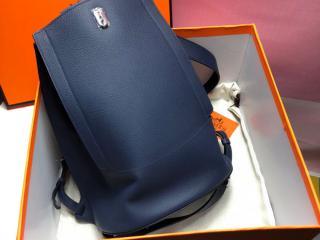 エルメスリュックサック カジュアルバッグ 通勤バッグメンズ用バッグつや牛革 紺色 エルメス バッグ エルメスコピー ブランドコピー優良店