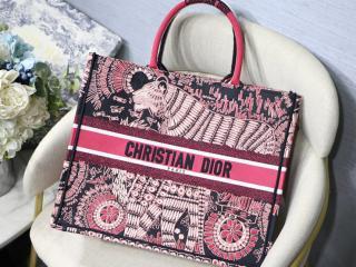 【M1286ZWAO_M929】 DIOR ディオール バッグ スーパーコピー “DIOR BOOK TOTE” “ディオールアニマル” レディース トートバッグ