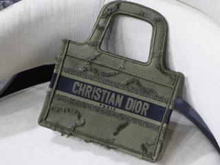 【M1271ZWAH】 DIOR ディオール バッグ コピー “DIOR Mini BOOK TOTE” カムフラージュ ミニバッグ レディース トートバッグ