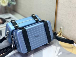 【2DRCA295YWT_H00E】 DIOR AND RIMOWA ディオール バッグ スーパーコピー アルミニウム＆グレインドカーフスキン パーソナル クラッチバッグ 4色可選択