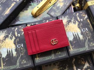 【574804 CAO0G 6433】 GUCCI グッチ 財布 コピー 〔GGマーモント〕 レディース カードケース 2色可選択  ハイビスカスレッド