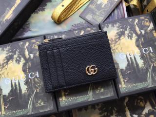 【574804 CAO0G 1000】 GUCCI グッチ 財布 スーパーコピー 〔GGマーモント〕 レディース カードケース 2色可選択  ブラック