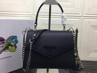 【1BA186-S-1】 PRADA プラダ バッグ コピー S級品 Monochrome Saffiano モノクローム サフィアーノレザー ハンドバッグ レディース ショルダーバッグ 5色可選択