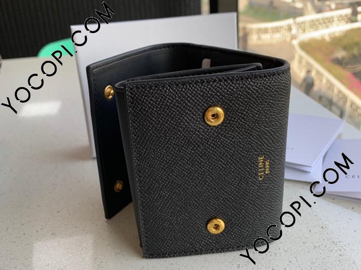 CELINE フォールデッドコンパクトウォレット グレインドカーフ