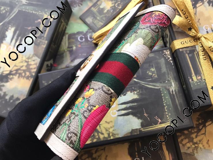 美品 希少色✨グッチ 長財布 ジャンボGG エンボス ロングウォレット グリーン 523153 92YBC 9759】 GUCCI グッチ 長財布 コピー オフィディア