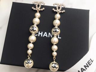 シャネル長耳飾り イヤリング パール飾り付け CCマーク CHANEL新品