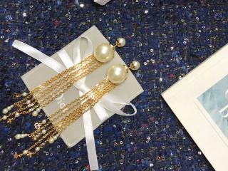 Diorピアス Danseuse Etoile チェーン ロングピアスGold イヤリング