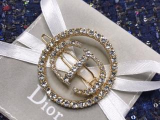 Dior アクセサリー Clair D Lune” ホワイトクリスタル*ブローチ＊Gold_