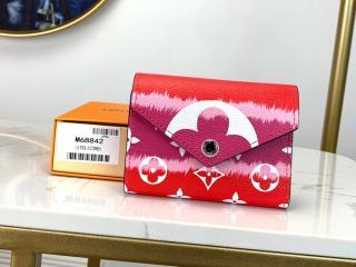 【M68842】 LOUIS VUITTON ルイヴィトン モノグラム 財布 コピー LV ESCALE VICTORINE LVエスカル ポルトフォイユ・ヴィクトリーヌ レディース 三つ折り財布 3色可選択 ルージュ