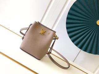 【M69205】 LOUIS VUITTON ルイヴィトン バッグ スーパーコピー NANO LOCKME BUCKET ナノ ロックミー・バケット レディース ショルダーバッグ 2色可選択 グレージュ