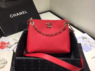 【AS1461-3】 20SS新作 CHANEL シャネル バッグ スーパーコピー レディース ショルダーバッグ 小牛革 4色可選択 赤
