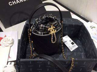 【AS1478】 CHANEL シャネル バッグ コピー Small Drawstring Bag カーフスキン & ツイード スモール ハンドバッグ レディース ショルダーバッグ