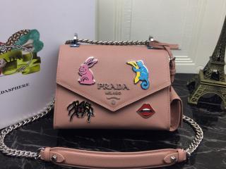 【1BD127-VC5M-S-3】 PRADA S級品 プラダ バッグ スーパーコピー Monochrome モノクローム アップリケ レディース ショルダーバッグ 4色選択可