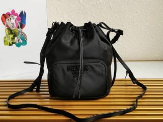 【1BH038_2A6S_F0002_V_MOO】 PRADA N級品 プラダ バッグ スーパーコピー Duet デュエット ナイロンショルダーバッグ ブレイズトリム付 レディースバッグ