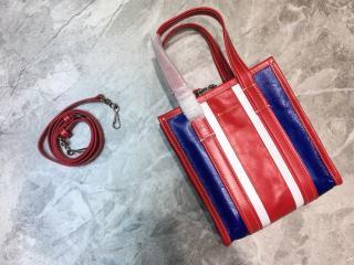 【bazar554】 BALENCIAGA N級 バレンシアガ バッグ スーパーコピー BAZAR ストライプ柄トートバッグXXS レディース ショルダーバッグ 4色可選択