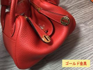 エルメスミニリンディスーパーコピー Mini Lindy エルメスハンドバッグ ゴールド/シルバー金具が選択可 赤い色 本色縫い目