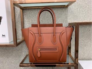 【189793HSC】 CELINE N級 セリーヌ バッグ スーパーコピー LUGGAGE NANO マイクロ ラゲージハンドバッグ / スムースカーフスキン レディース ショルダーバッグ 2色可選択