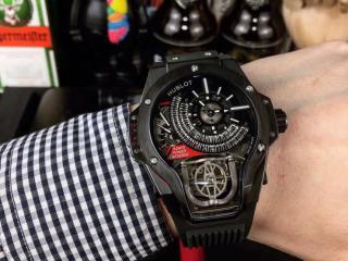 HUBLOT ウブロ時計 アナログ自動巻 幅45mm 魔獣MP-09シリーズ 909.NX.1.1120.RX.1.1704 [文字盤]黒色　[ケース]黒色