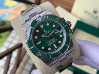 ロレックス腕時計 SUBダイバーシリーズ 幅40mm 2836ムーブメント 904L精密鋼のケース サファイア耐摩耗鏡面 男性用腕時計 N工場V8　[文字盤]グリーン　[ケース]グリーン