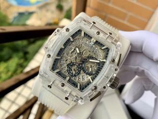 Hublot腕時計 Big Bang Unico魔力透明腕時計 四角形電子時計 Hublot腕時計 Big Bang Unico魔力透明腕時計 四角形電子時計