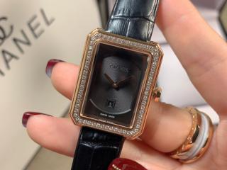 CHANEL電子時計 アナログ腕時計 ダイヤモンドBOY FRIEND(ボーイフレンド)幅34mm厚さ26mm[文字盤]黒色