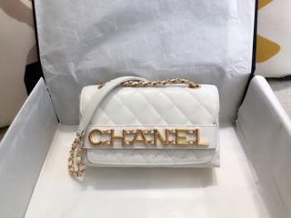 【AS1490 B02372】 CHANEL シャネル バッグ コピー スモール フラップ バッグ カーフスキン レディース ショルダーバッグ 3色可選択 ホワイト