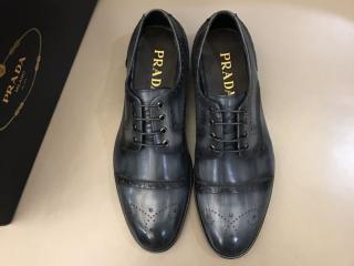 PRADA ドレスシューズ メンズ用　革靴・ビジネスシューズ ブラッシュドレザー レースアップ ダービーシューズ