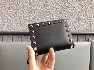 【VL0620-3】 VALENTINO N級 ヴァレンティノ 財布 コピー ROCKSTUD ロックスタッズ スモール ウォレット レディース 二つ折り財布 3色可選択