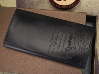 Berluti長財布Espace Yen ベルルッティ二つ折財布 Venezia Scitto メンズ用 黒色 18*9ｃｍ