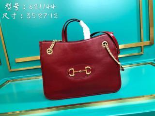【621144 1U10G】 GUCCI グッチ バッグ コピー 1995 ホースビット ミディアム レディース トートバッグ 2色可選択 レッド 日本未入荷