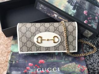 【621892 92TCG 9761】 GUCCI グッチ 長財布 コピー 〔グッチ 1955 ホースビット〕オンライン限定 チェーン付き ウォレット 二つ折り財布 2色可選択