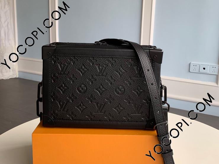 LOUIS VUITTON ルイ ヴィトン モノグラム ソフトトランク ショルダーバッグ M55700 トリヨンレザー   ブラック   チェーン ビトン 【本物保証】