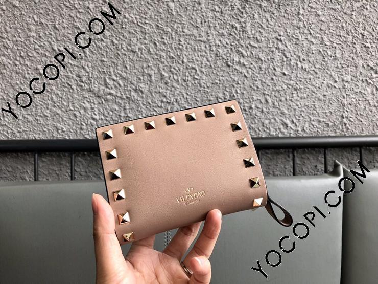 VL0620-1】 VALENTINO N級 ヴァレンティノ 財布 コピー ROCKSTUD