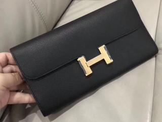 エルメスコンパクト財布 Hermesヴォー・エプソン長財布 折りたたみ財布 輸入牛革　ゴールド金具