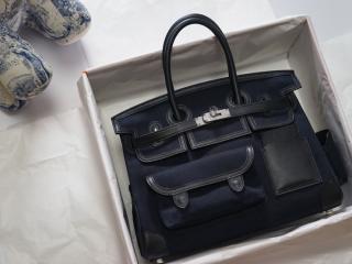 HERMESコレクション【レディース・メンズ用】トートバッグ35cm　エルメスCargo Swift+ズック 黒色