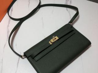 HERMES★激レア 定番ケリーバッグ KellyエルメスバッグWoc-Kellyヴォーエプソン Epsom肩ひも取り外し可能 ゴールド金具