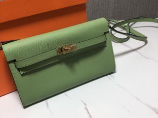 HERMES★激レア 定番ケリーバッグ KellyエルメスバッグWoc-Kellyヴォーエプソン Epsom肩ひも取り外し可能 ゴールド金具