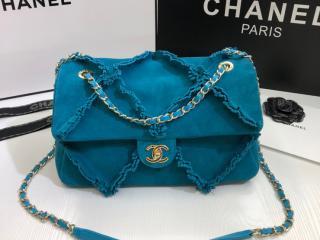【AS1502 B02375 N6103】 20SS CHANEL シャネル バッグ コピー フラップ バッグ スウェード ゴートスキン レディース ショルダーバッグ 2色可選択 ブルー
