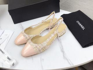2020SS新品シャネルスキンパンプス CHANELサンダル・ミュール スリングバック ウール ツイード 選べる12カラー