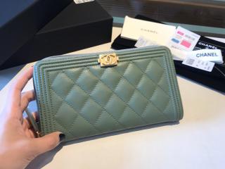 【A80288-3】 BOY CHANEL ボーイ シャネル 長財布 コピー Zip Wallet グレインド ラムスキン レディース ラウンドファスナー財布 9色可選択