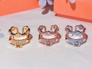 HERMES指輪 開口指輪 調整可能  シルバー ゴールド ピンクゴールドを選択可