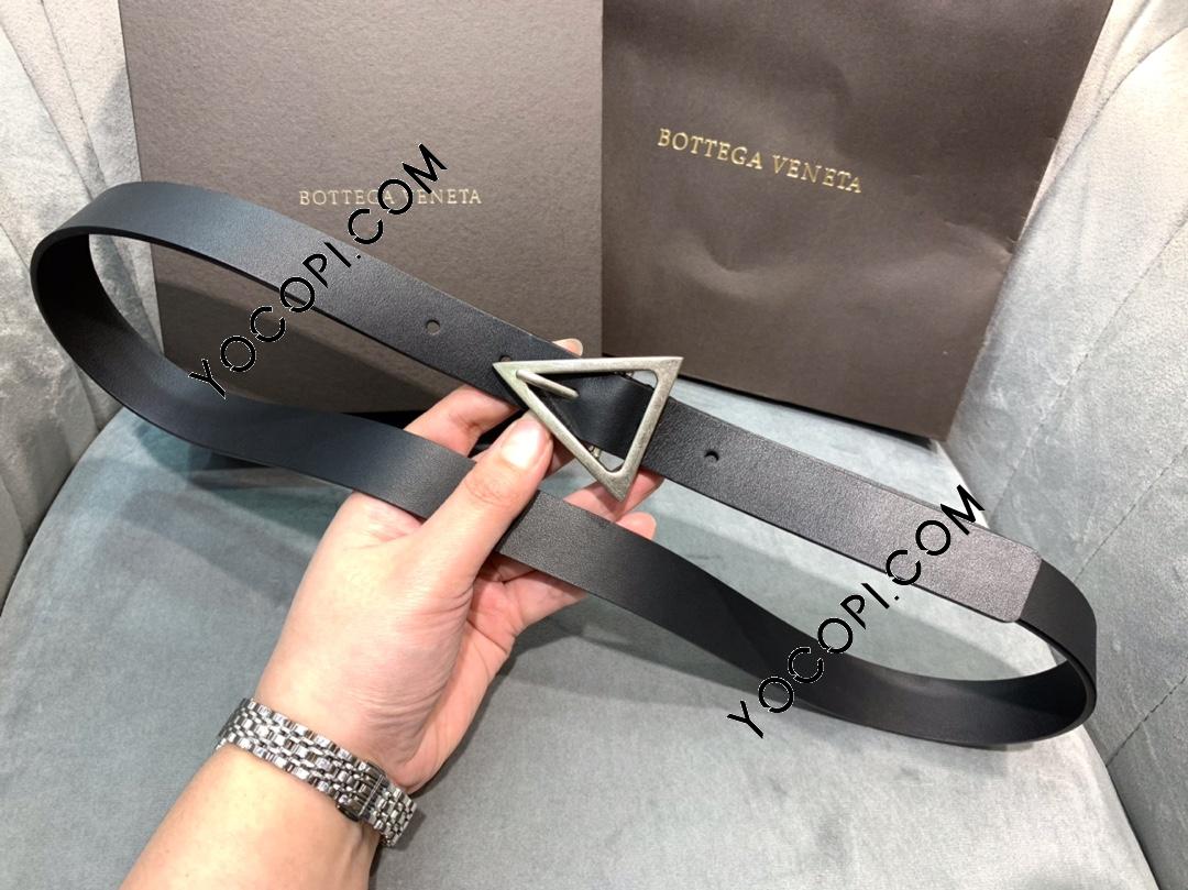 【新品未使用】BOTTEGA VENETA　ベルト　レザー　シルバー金具