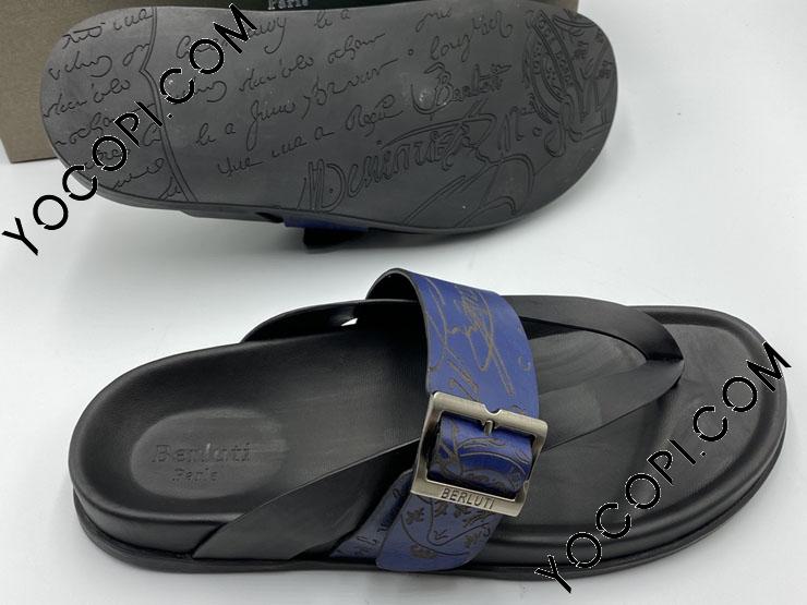 ベルルッティメンズ用スリッパビーチ靴 Scritto人文字スリッパ Berluti ベルルッティメンズ用スリッパビーチ靴 Scritto人文字スリッパ Berluti