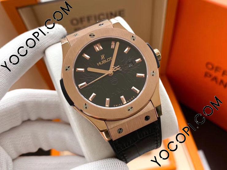 輸入機械ウブロ時計 hublotメンズ用腕時計 クラシック3針デザイン 幅46