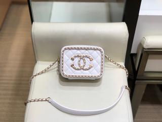 【A84452 B02823 10601】 20新作 CHANEL シャネル バッグ スーパーコピー チェーン クラッチ ゴートスキン レディース ショルダーバッグ 2色可選択 ホワイト