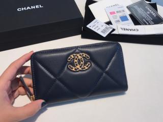 【AP0948-1】 20新作 CHANEL 19 シャネル 財布 コピー ジップ ウォレット ラムスキン レディース ラウンドファスナー財布 7色可選択