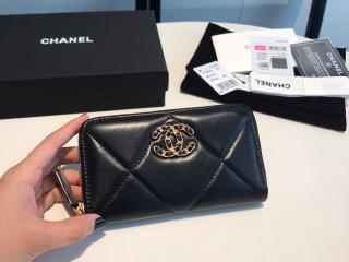 【AP0948-6】 20新作 CHANEL 19 シャネル 財布 スーパーコピー ジップ ウォレット ラムスキン レディース ラウンドファスナー財布 7色可選択